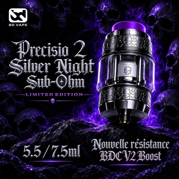 Precisio 2 Sub-Ohm 7.5ml Édition Limitée Silver Night - BD Vape